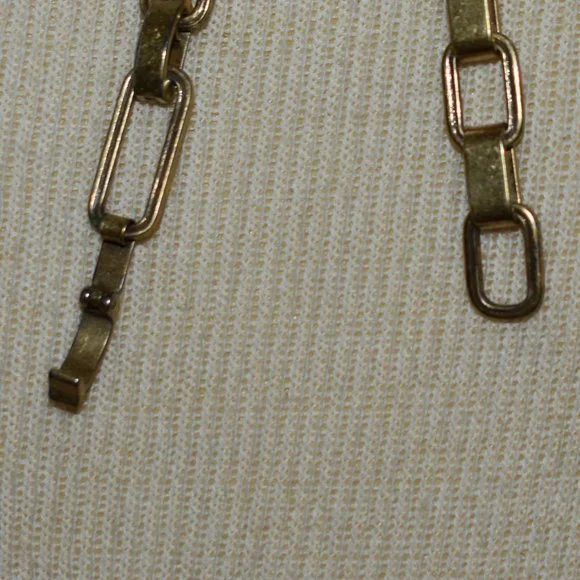 Stella & Dot Hazel Flower Petal Statement Necklace Chain Link Gold - Picture 10 of 16